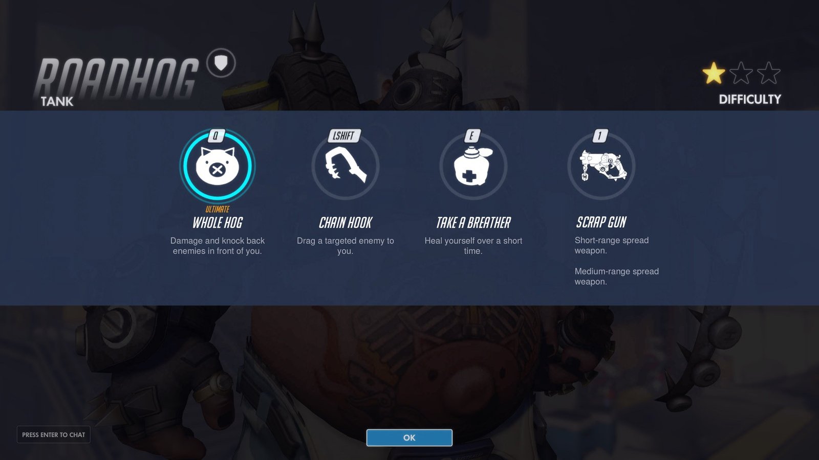 Roadhog Tank Abilities Overwatch